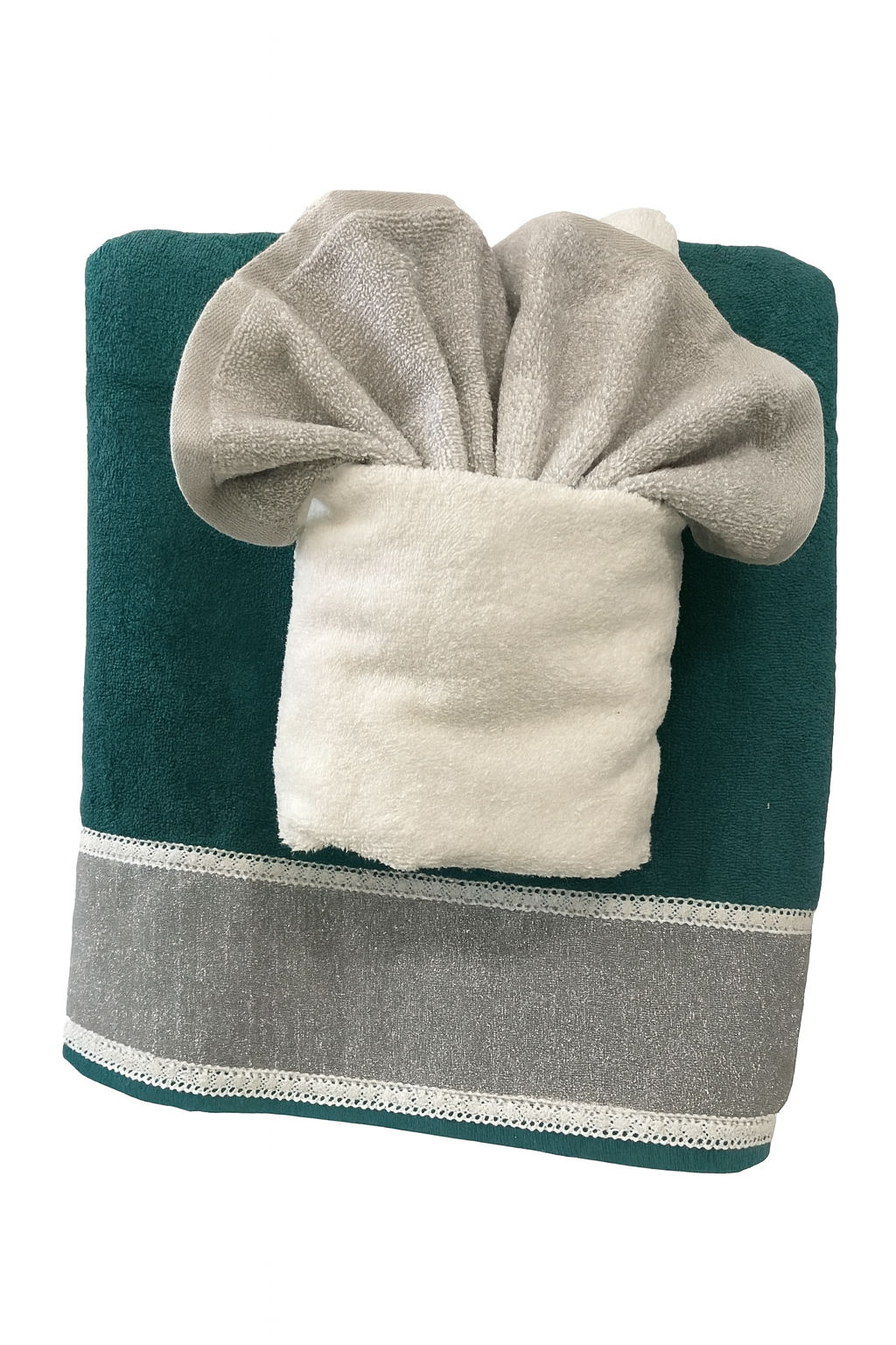 GReen Towels Decor grey set